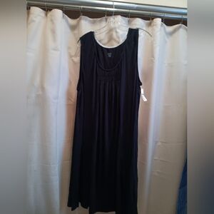 Black Sleeveless Sleep Dress